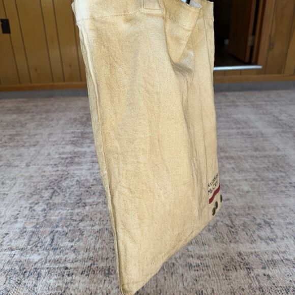 PRADA SPORT Tote Bag Denim Tan Vintage Double Handle - Picture 9 of 16